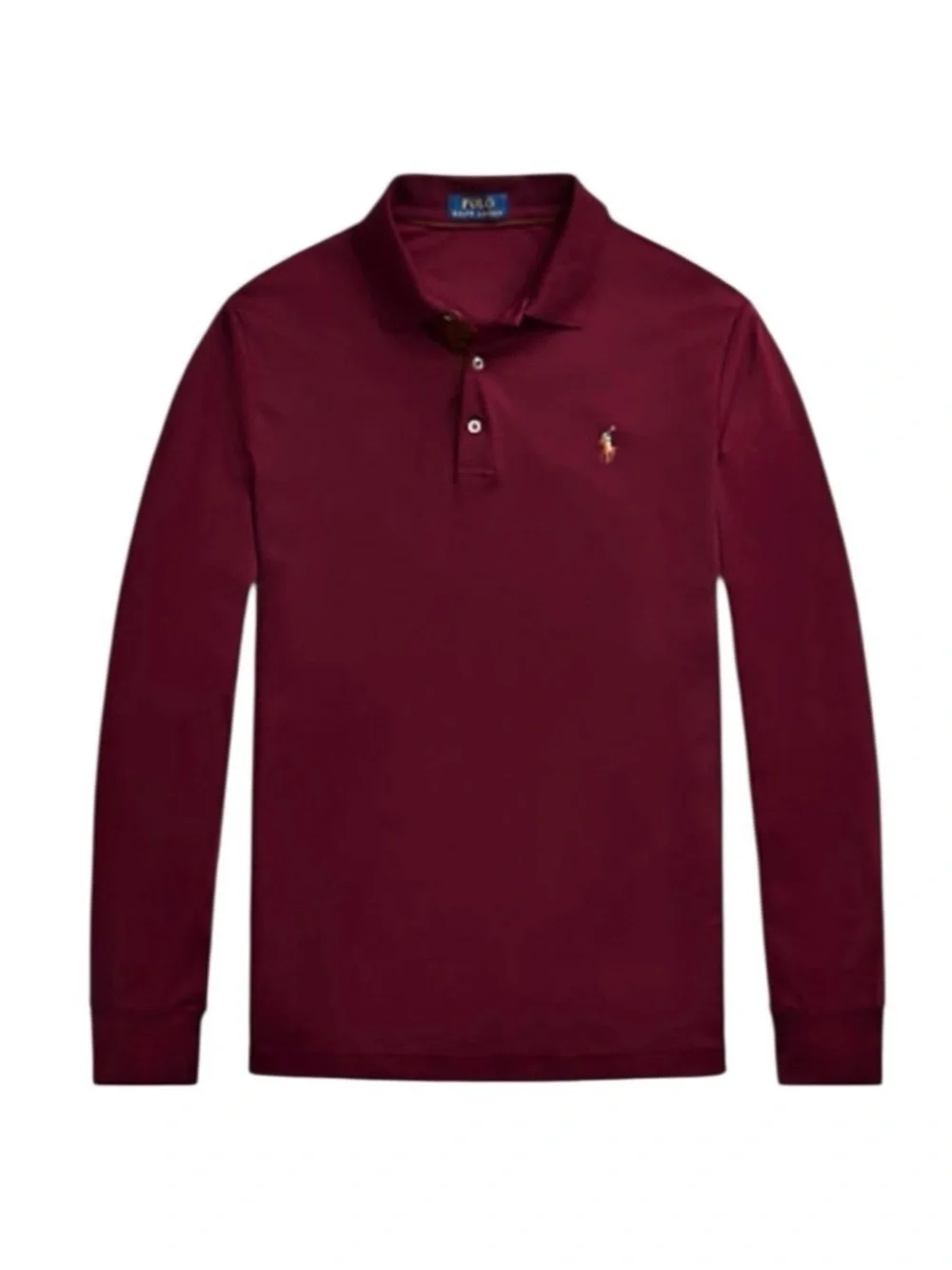 Polo Ralph Lauren Classic Fit Long Sleeve Cotton Polo Burgundy Wine Red Size XXL